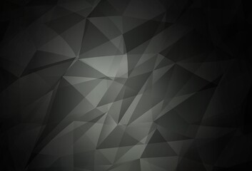 Dark Gray vector polygon abstract backdrop.