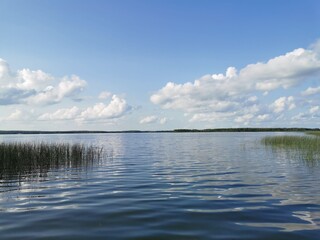 clouds over the lake