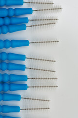 blue interdental toothbrush, 0.45 mm,