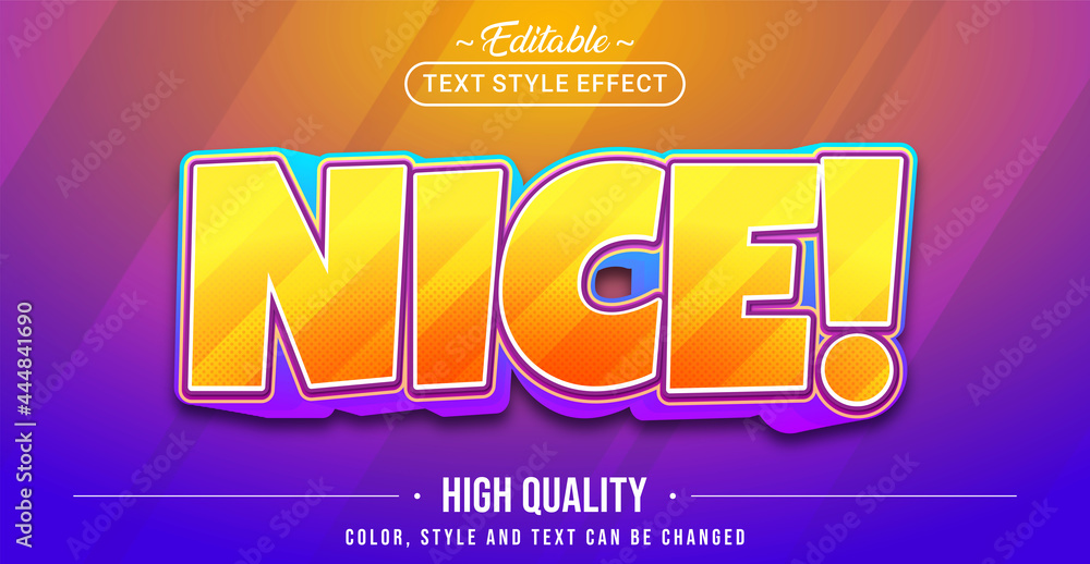 Poster Editable Text Style Effect with Fun Colorful Text Element.