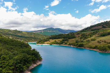 Naklejka premium lake in the summer