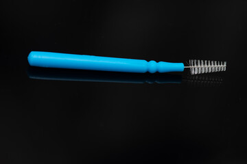 blue interdental toothbrush, 0.45 mm,