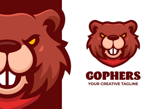 The Gophers Mascot Character Logo Template
