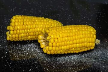Cooked boiled corn 