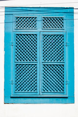  facade of house in Santana do Parnaiba, historic city of colonial period of Brazil