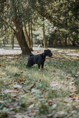 dog in autumn park