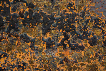 Grunge rusted metal texture, rust, and oxidized metal background. Old metal iron panel