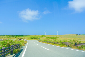 沖縄県の与那国島の風景