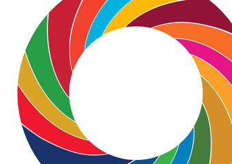 SDGs-持続可能な開発目標の円形イメージフレーム
