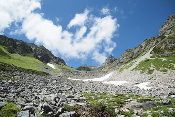 槍ヶ岳の登山道
