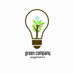 Illustration Vector Graphic of Bulb and Tree Perfect for your Company Logo,Poster,etc.Go-Green and Save Environment Campaign