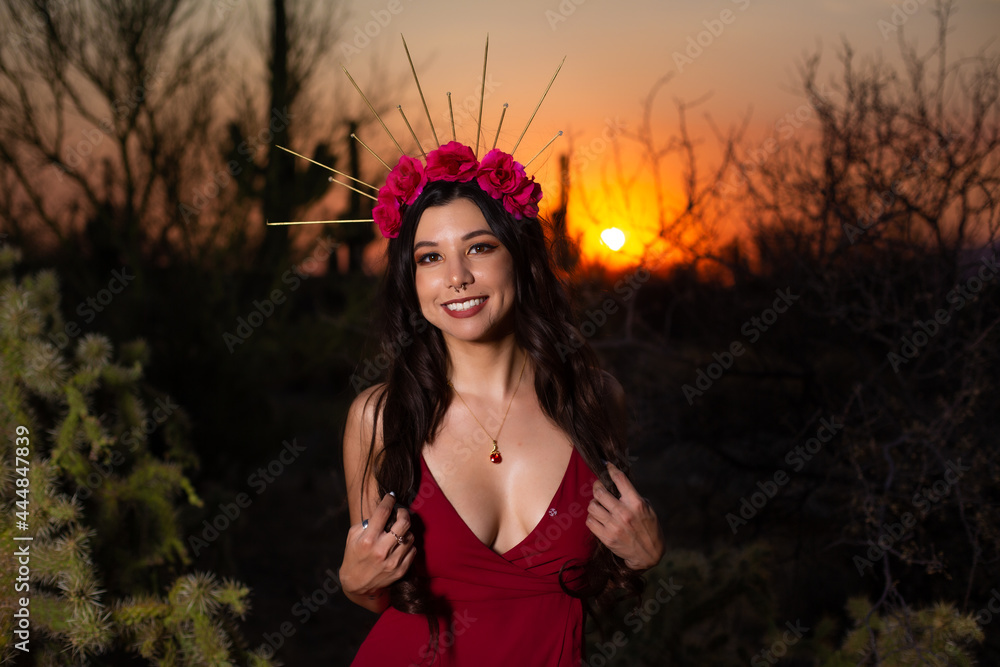 Wall mural portrait of woman