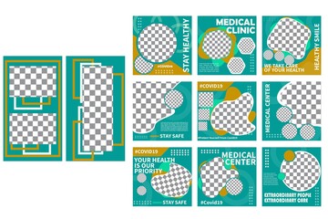 social media feed post for medical, Medical Social Media Post Template, Editable Healthcare Social Media Banner Template