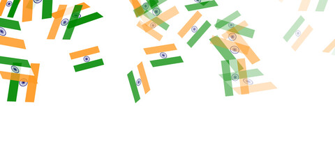 インド　 国旗　空　背景