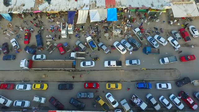 aerial footage of Samarra city , Iraq