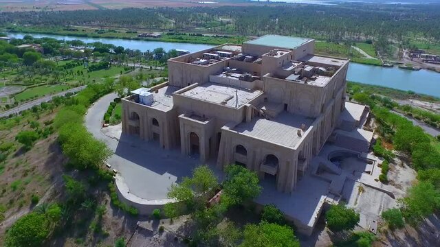 arial view of Babylon Citadel in Hilla , iraq