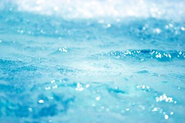 blue and white pool water