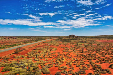 Central Australia aerial view