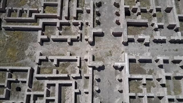aerial footage of Malwiya Mosque in Samarra Iraq