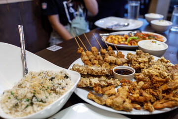 variety of Filipino food on the table