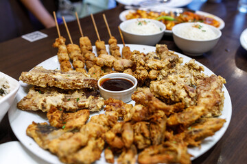 variety of Filipino food on the table