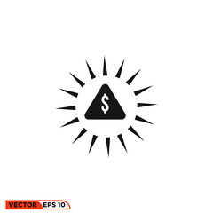 Icon vector graphic of dollar