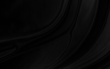 Black gray satin dark fabric texture luxurious shiny that is abstract silk cloth background with patterns soft waves blur beautiful.