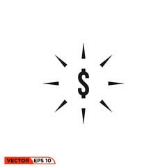 Icon vector graphic of dollar