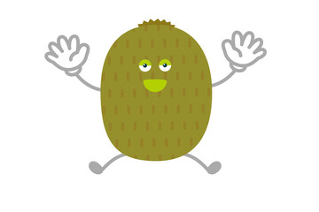 指差しするシンプルでかわいいキノコのキャラクターのベクターイラスト Wall Mural Studio Uguisu