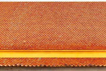 Clay tile roof at Thai temple pattern and background seamless