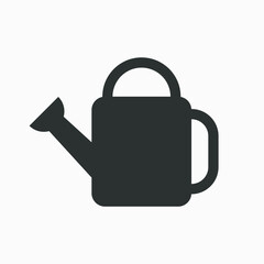 Watering can vector icon isolated on white background. Gardening symbol.