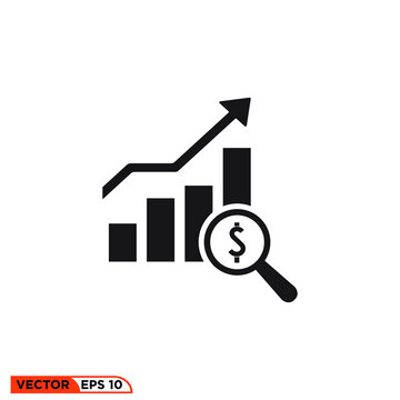 Icon vector graphic of data currentcy