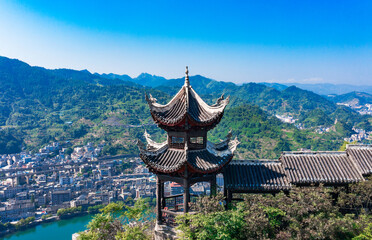 Shiping mountain scenic spot, Zhenyuan ancient town, Guizhou Province, China