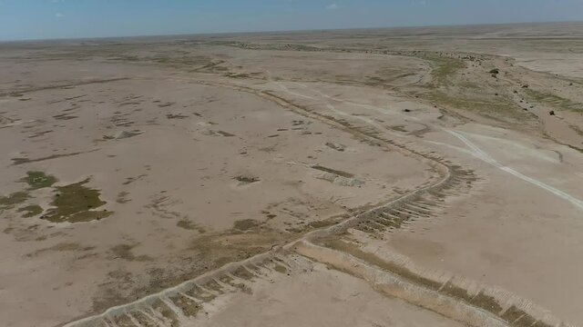 aerial footage of Iraq desert