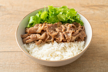 Japanese Pork Donburi Rice Bowl