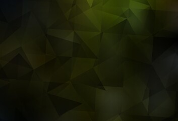 Obraz premium Dark Green, Yellow vector triangle mosaic texture.
