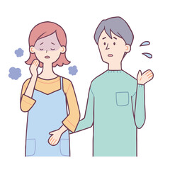 妊婦　体調不良　心配する男性	