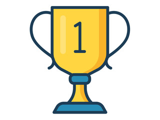 goblet trophy single isolated icon with filled line style