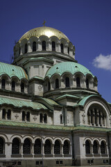 The St. Alexander Nevsky Cathedral. Bulgarian Orthodox cathedral in Sofia, the capital of Bulgaria.It is believed that until year 2000 it was the largest finished Orthodox Cathedral. detail.