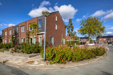 Street modern houses