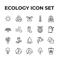 Ecology set icon, isolated Ecology set sign icon, vector illustration