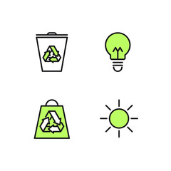 Ecology set icon, isolated Ecology set sign icon, vector illustration