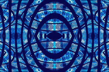 Colorful African fabric - Seamless and textured pattern, illustration 