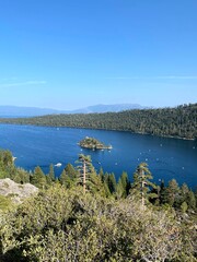 emerald bay, lake tahoe, lake, mountains