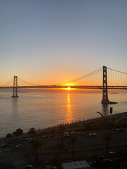 bay bridge sunrise, sunset