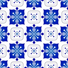Fotobehang Portugese tegeltjes seamless tile pattern