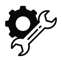 Setting vector Icon-  Black style high quality vector illustration.