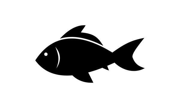 silhouette fish vector icon