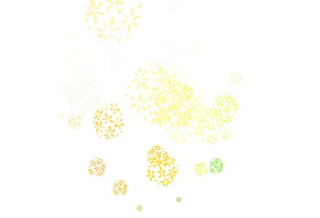 Light Green, Red vector natural pattern with leaves.