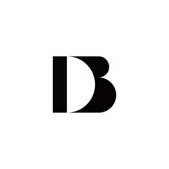 d b db bd initial logo design vector template